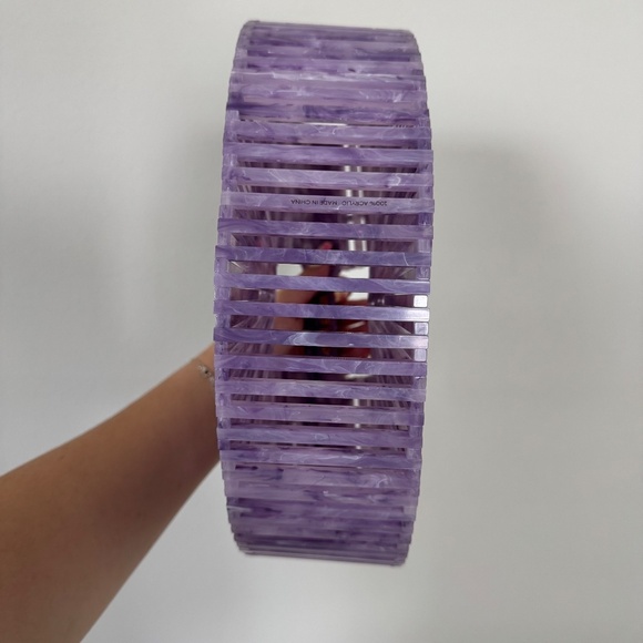 Cult Gaia Acrylic Ark Clutch Bag Purse Lavender HTF Excellent condition - Picture 3 of 6